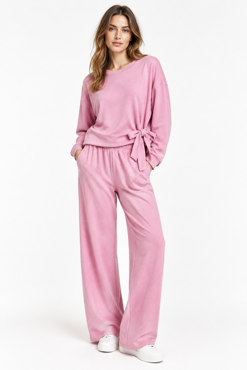 【Lady First】Completo Fiocco – Made in Italy Set Comfort Chic Viscosa Poliestere