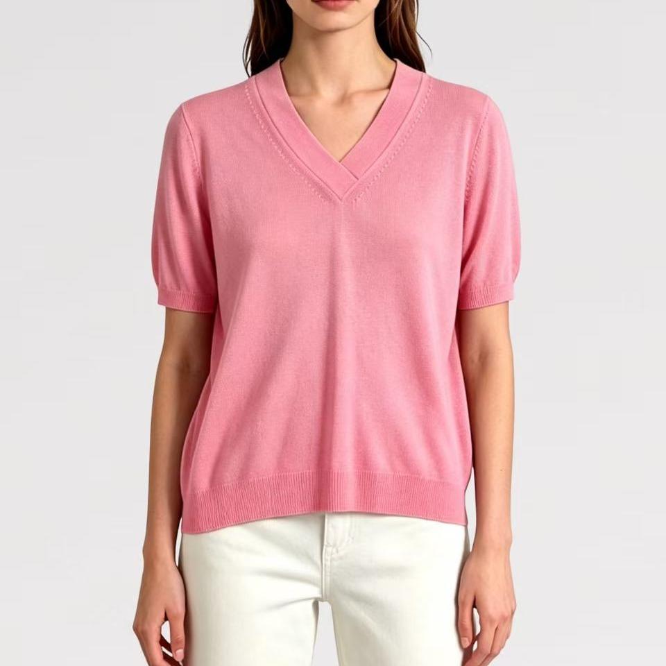 Maglia Viscosa Allegria Scollo a V Fresca - Made in italy