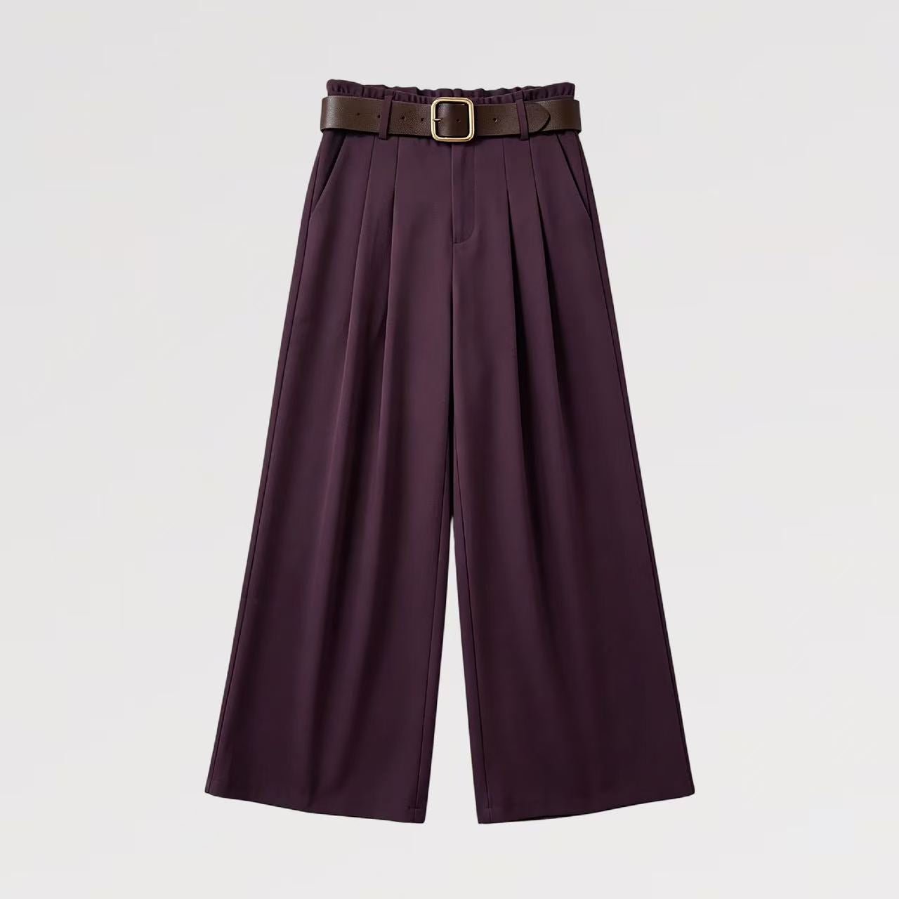 Pantalone Palazzo con Cintura in Vita - Made in Italy