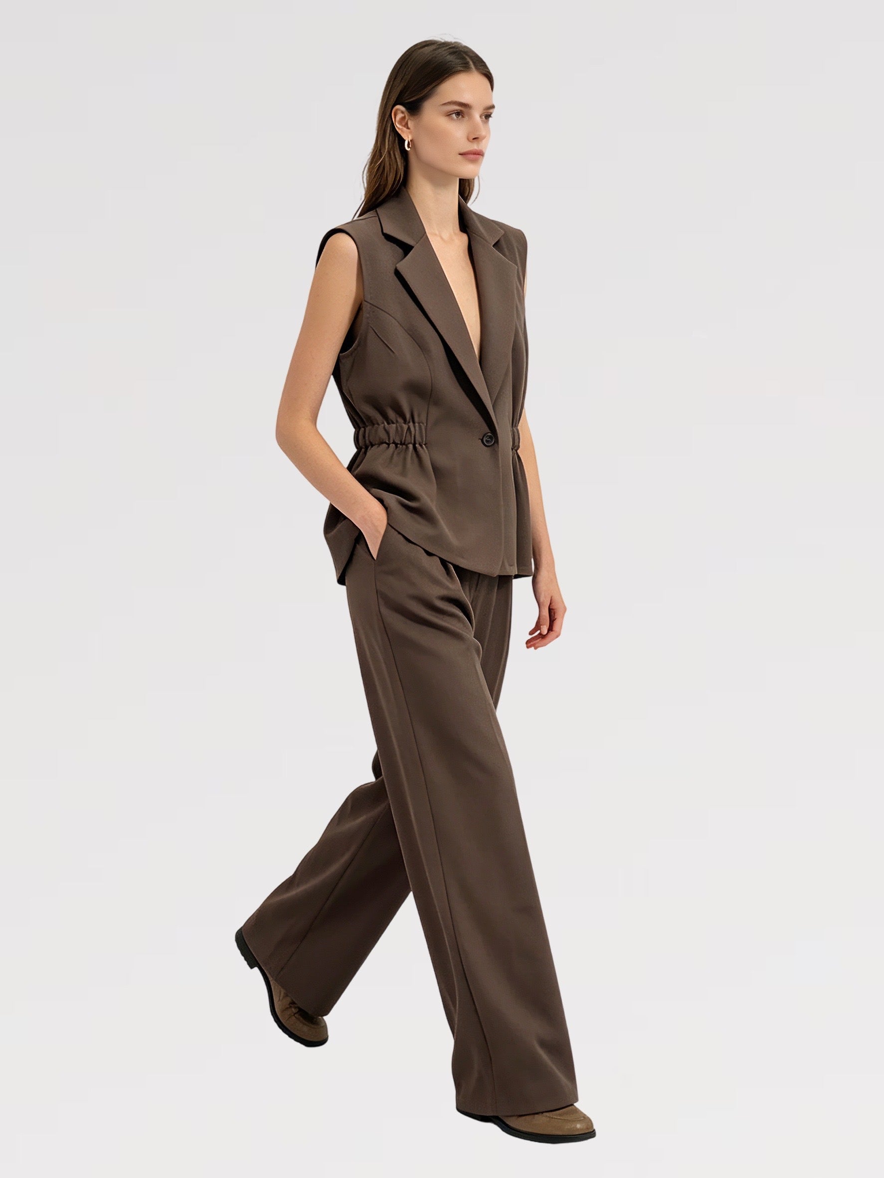 Completo 2 pezzi Gilet Sartoriale & Pantalone Palazzo - Made in Italy