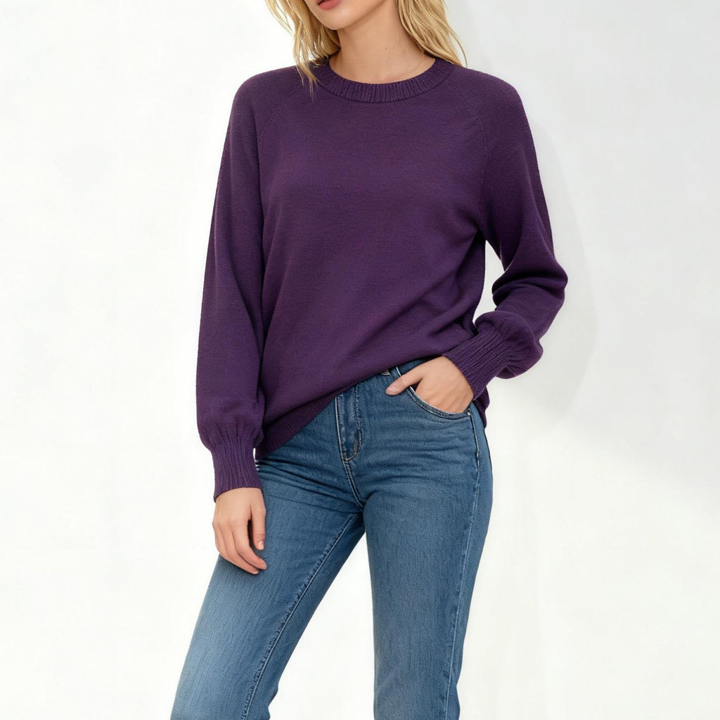 Maglia basic girocollo in viscosa - Made in Italy