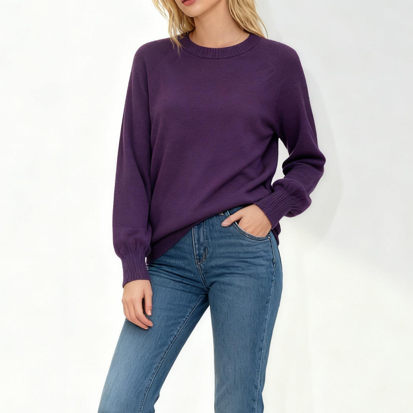 Maglia basic girocollo in viscosa - Made in Italy