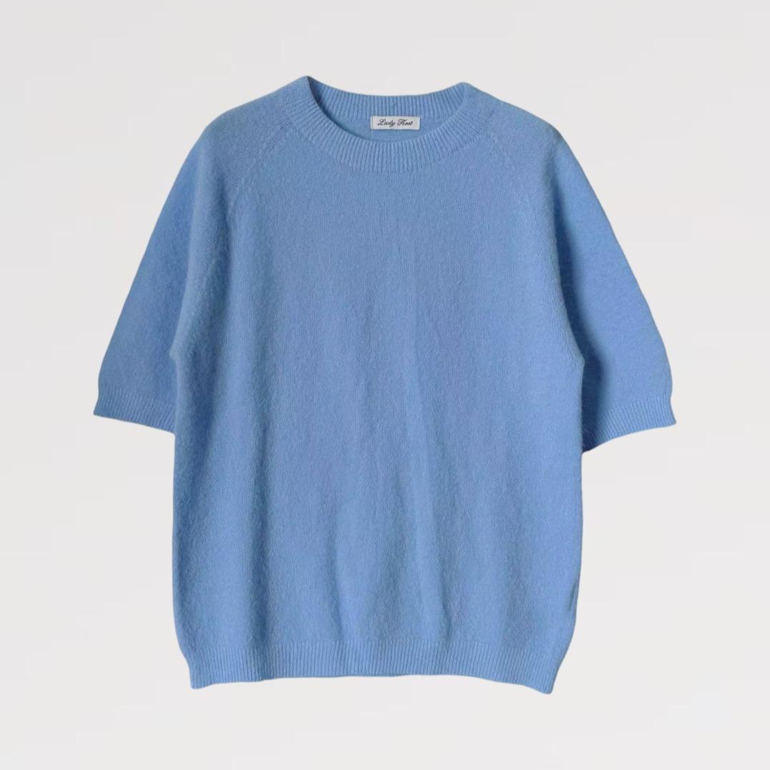 Maglia Nuvola Soft Made in Italy - Maglia a Manica Corta in Filato Morbido e Soffice - Ideale per Mezza Stagione o Sotto Giacca - Larghezza 96 cm, Lunghezza 60 cm - Promozione Speciale: 2 Pezzi con 20% Sconto e Spedizione Gratuita
