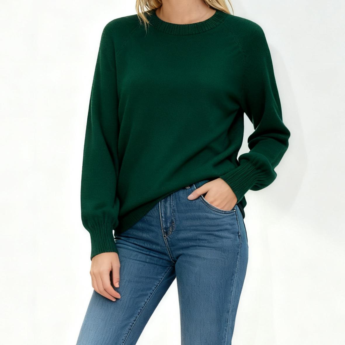 Maglia basic girocollo in viscosa - Made in Italy