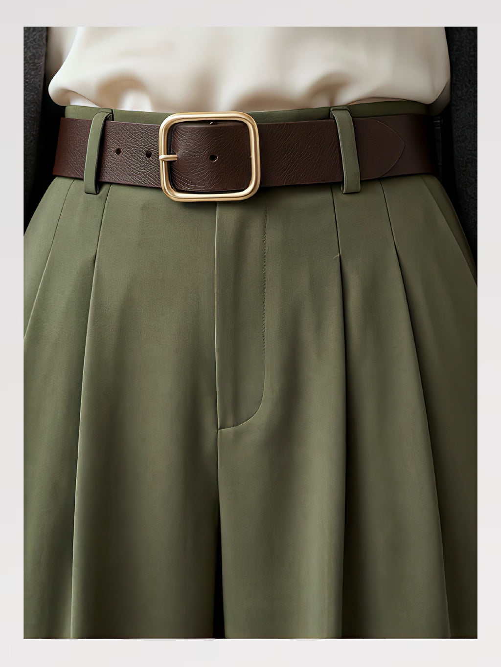 Pantalone Palazzo con Cintura in Vita - Made in Italy