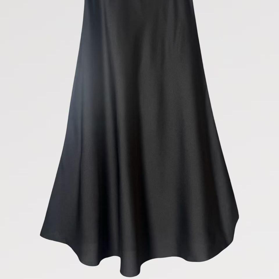 Gonna Lunga Effetto Raso Made in Italy con Finish Luminoso e Setoso Taglio Fluido e Elasticizzata per Comfort e Eleganza Perfetta per Occasioni Speciali