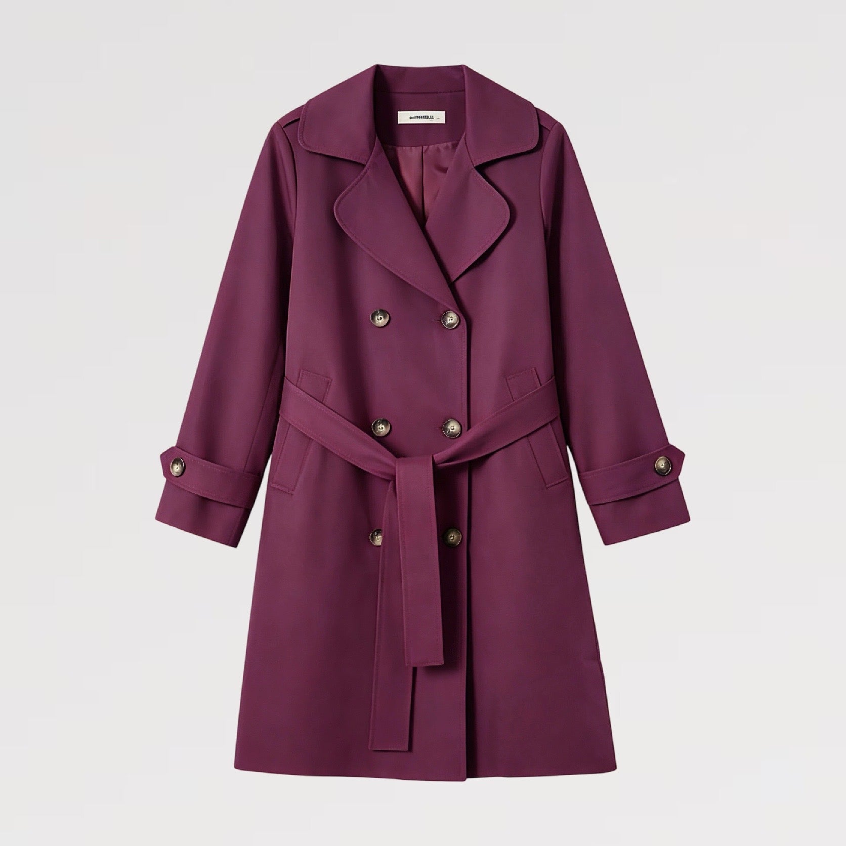 【Lady First】Trench Coat Elegance - Made in Italy - Eleganza Italiana con Stile Distintivo e Design Affascinante Sette Colori Eleganti Cuffia