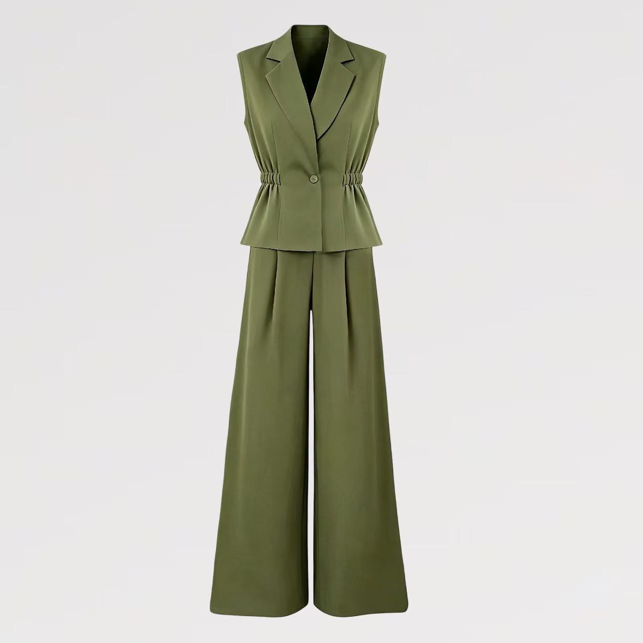 Completo 2 pezzi Gilet Sartoriale & Pantalone Palazzo - Made in Italy