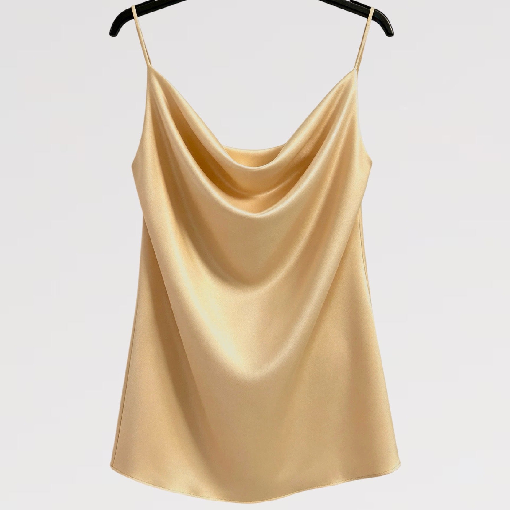 【Lady First】Canotta FLAVIA  a collo cadente, tessuto opaco, - Made in Italy