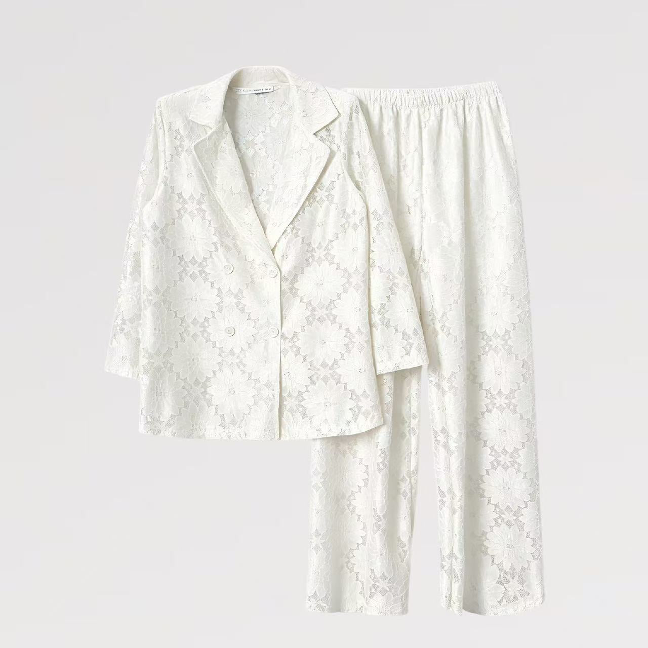 【Lady First】Completo Tailleur in Pizzo - Made in Italy
