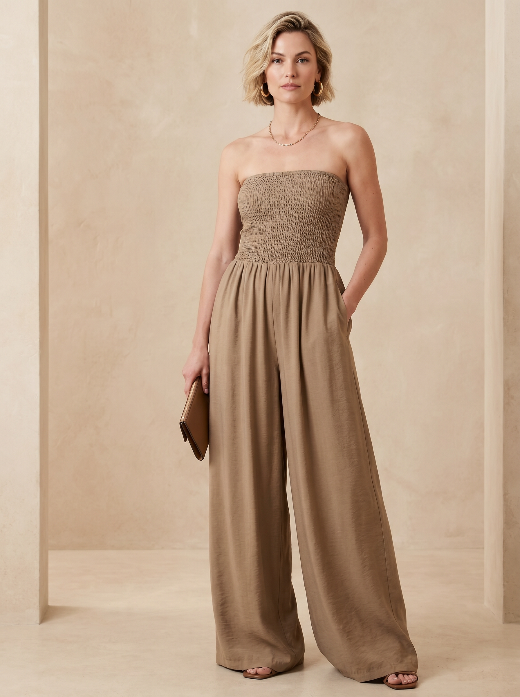 【Lady First】Tuta SOLEA Bandeau Viscosa Made in Italy Linea Soft