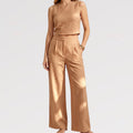 【Lady First】Completo Top e Pantalone in Viscosa – Coordinato set 2 pezzi - Made in Italy