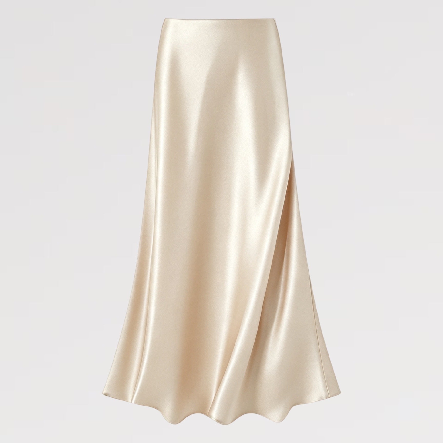 【Lady First】Gonna Lunga Effetto Raso Made in Italy con Finish Luminoso e Setoso Taglio Fluido e Elasticizzata per Comfort e Eleganza Perfetta per Occasioni Speciali