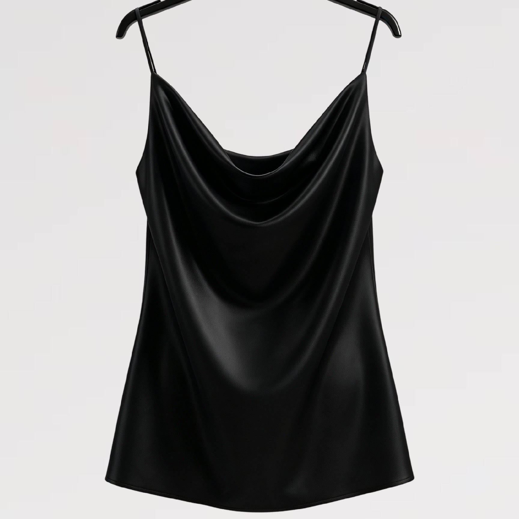 【Lady First】Canotta FLAVIA  a collo cadente, tessuto opaco, - Made in Italy