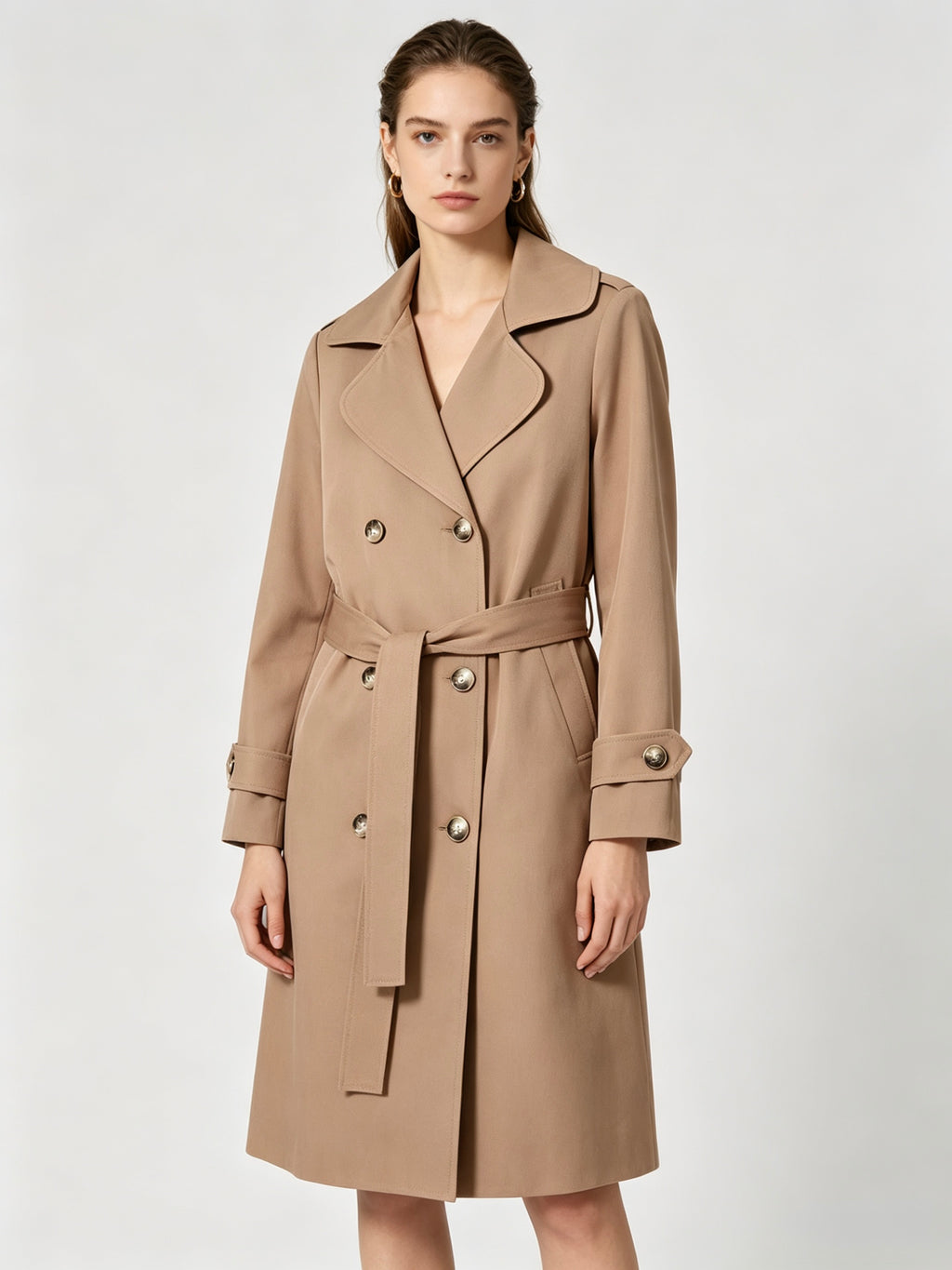 【Lady First】 Trenchcoat Eleganz - Made in Italy - Italienische Eleganz mit unverwechselbarem Stil und faszinierendem Design, sieben elegante Farben, Mütze