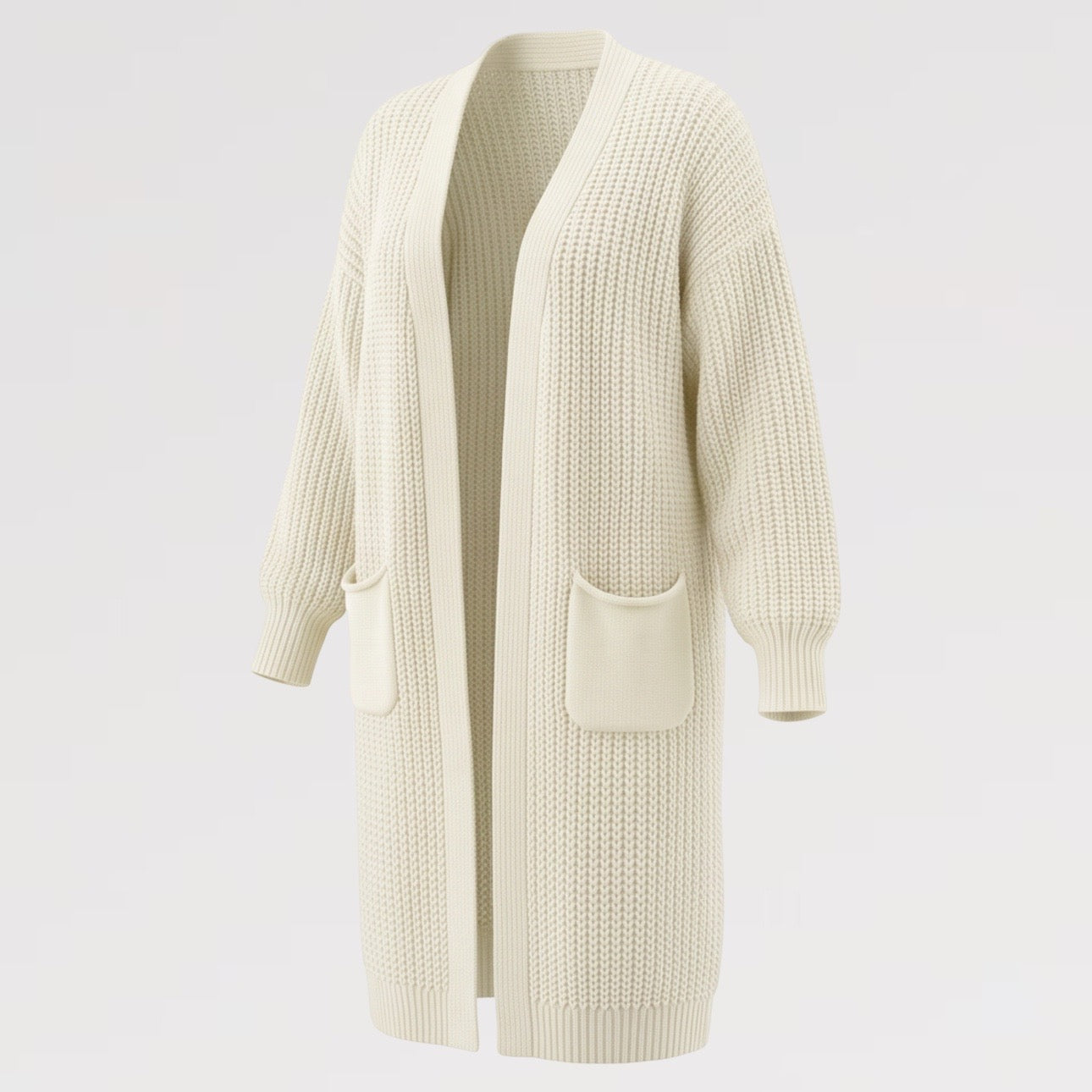 【Lady First】Maxi Cardigan MARA Comfort Soft Style  – Made in Italy