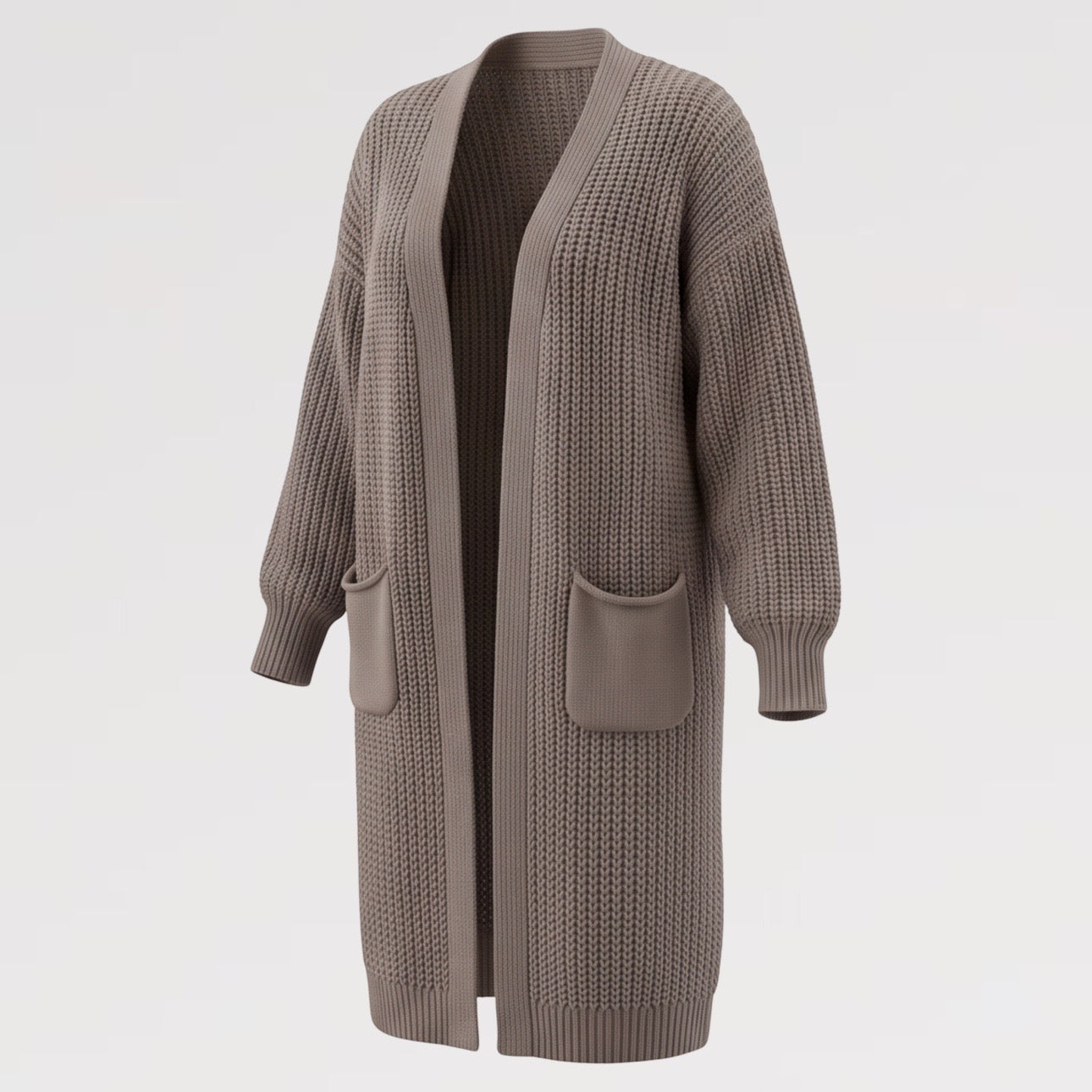 【Lady First】Maxi Cardigan MARA Comfort Soft Style  – Made in Italy