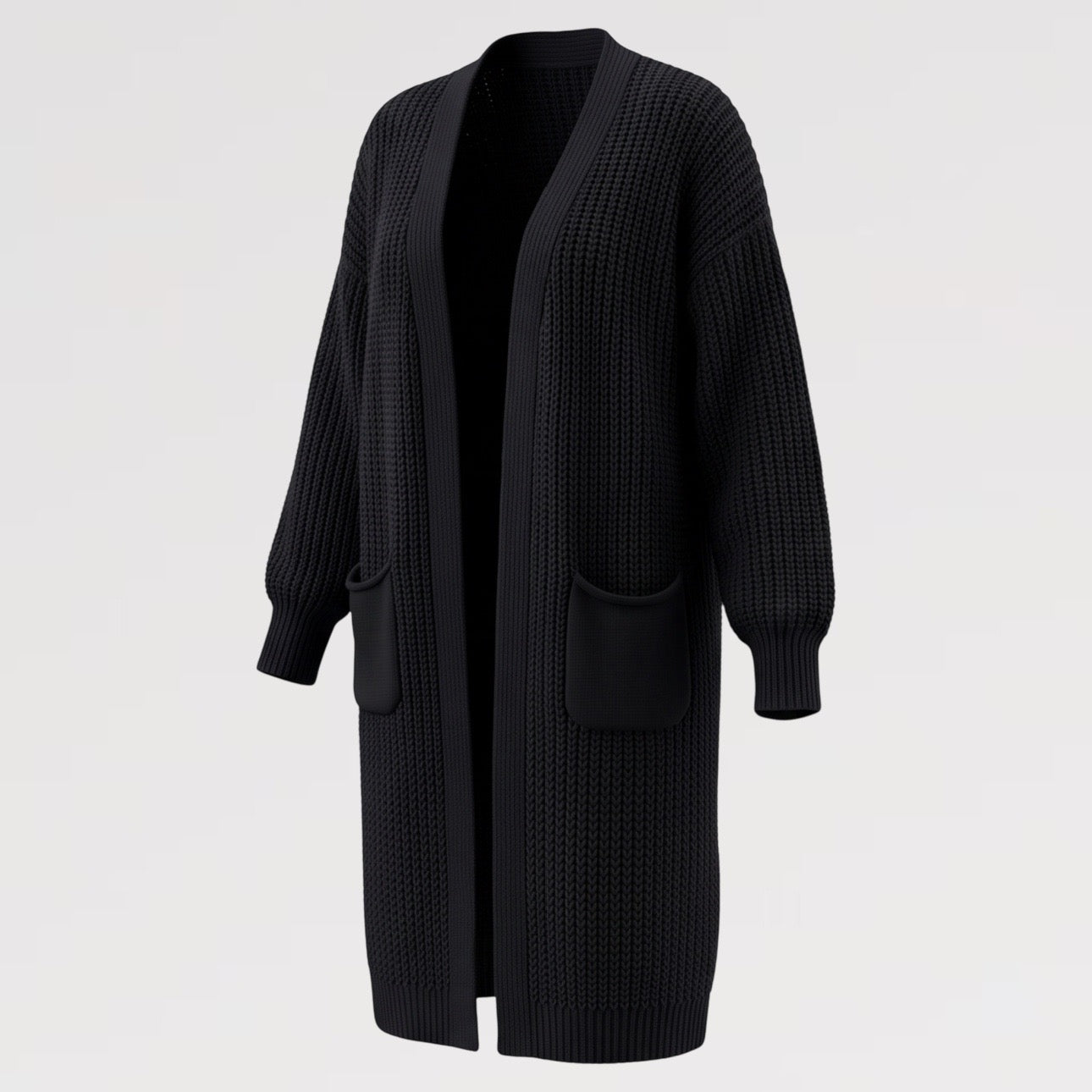 【Lady First】Maxi Cardigan MARA Comfort Soft Style  – Made in Italy