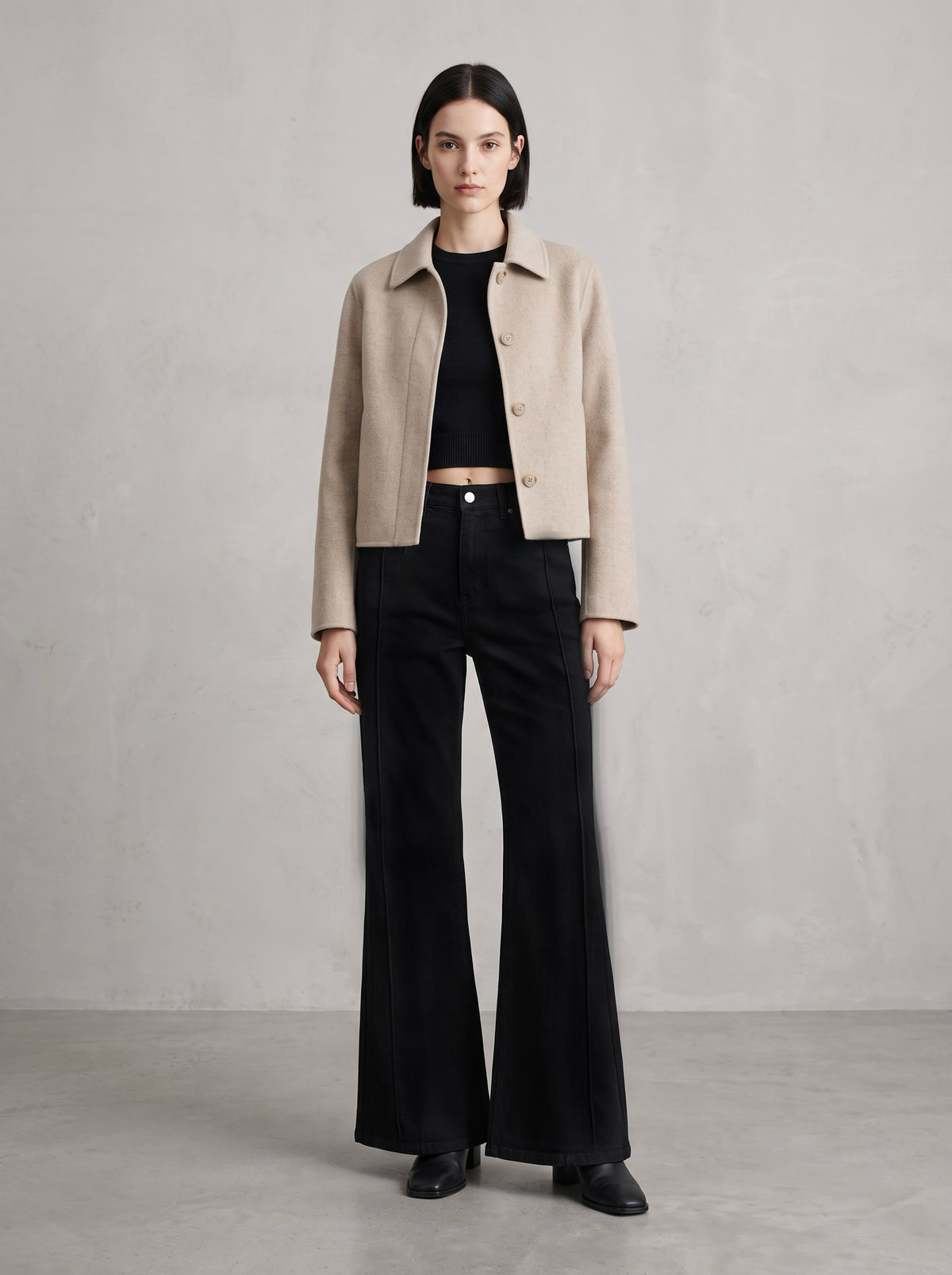 【Lady First】Jeans Angela a zampa vita alta