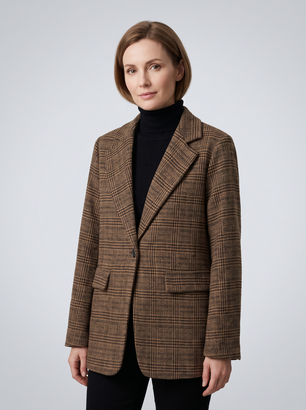 【Lady First】Blazer Monica oversize a quadri  | Giacca donna made in Italia