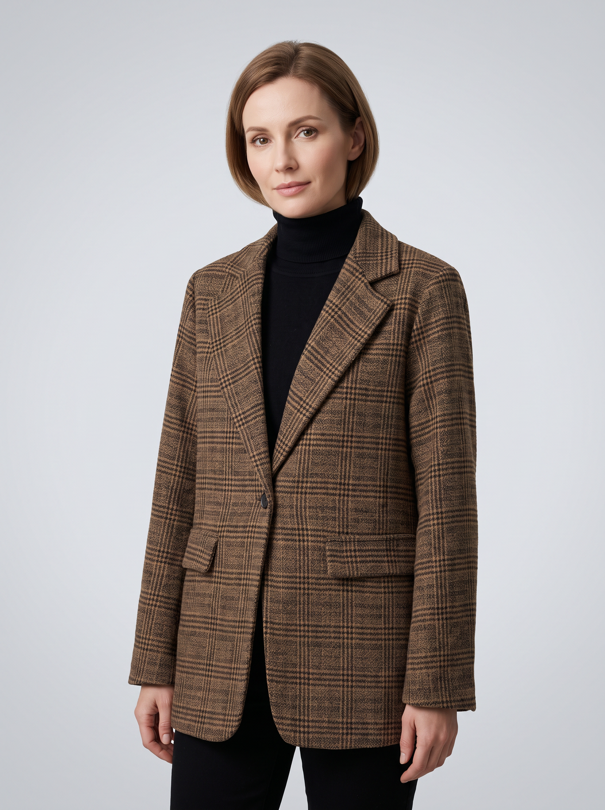 【Lady First】Blazer Monica oversize a quadri  | Giacca donna made in Italia