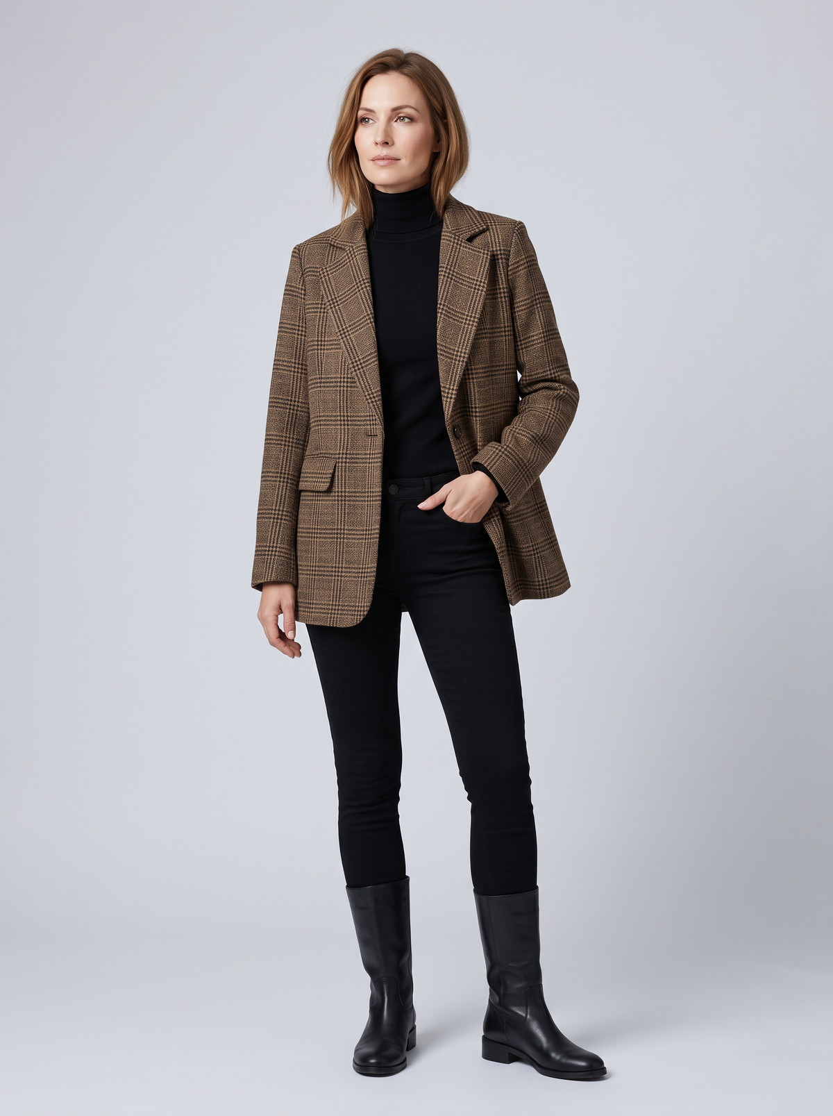 【Lady First】Blazer Monica oversize a quadri  | Giacca donna made in Italia