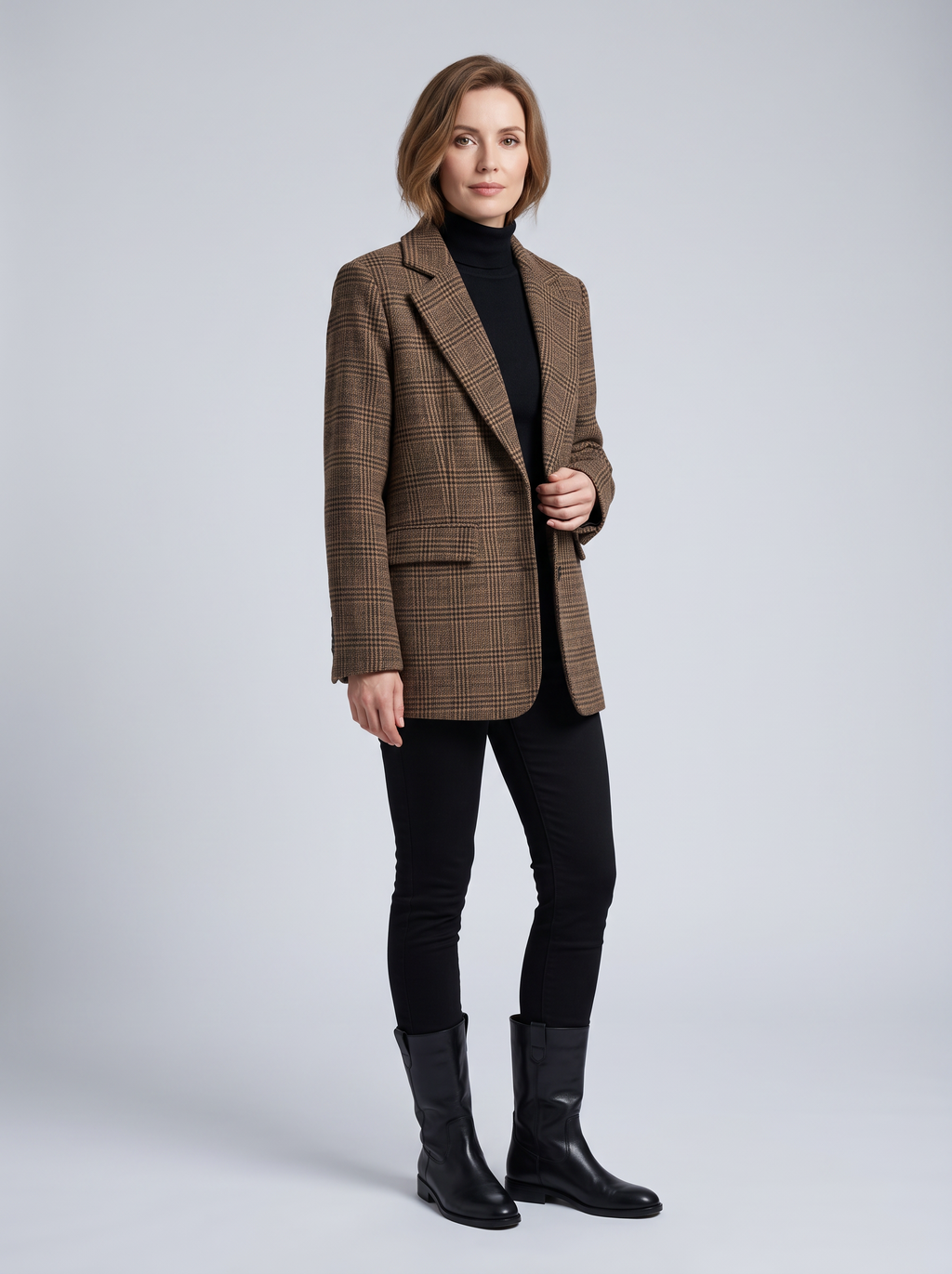 【Lady First】Blazer Monica oversize a quadri  | Giacca donna made in Italia