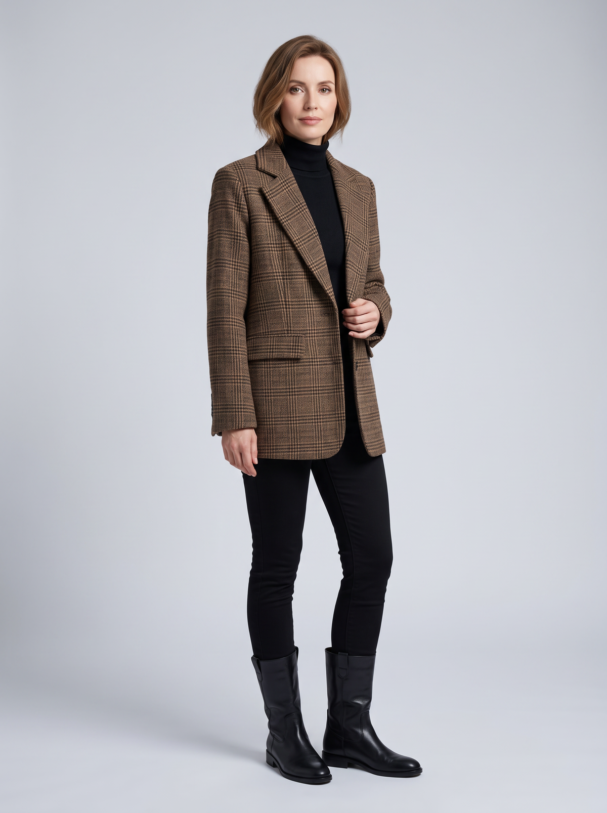 【Lady First】Blazer Monica oversize a quadri  | Giacca donna made in Italia