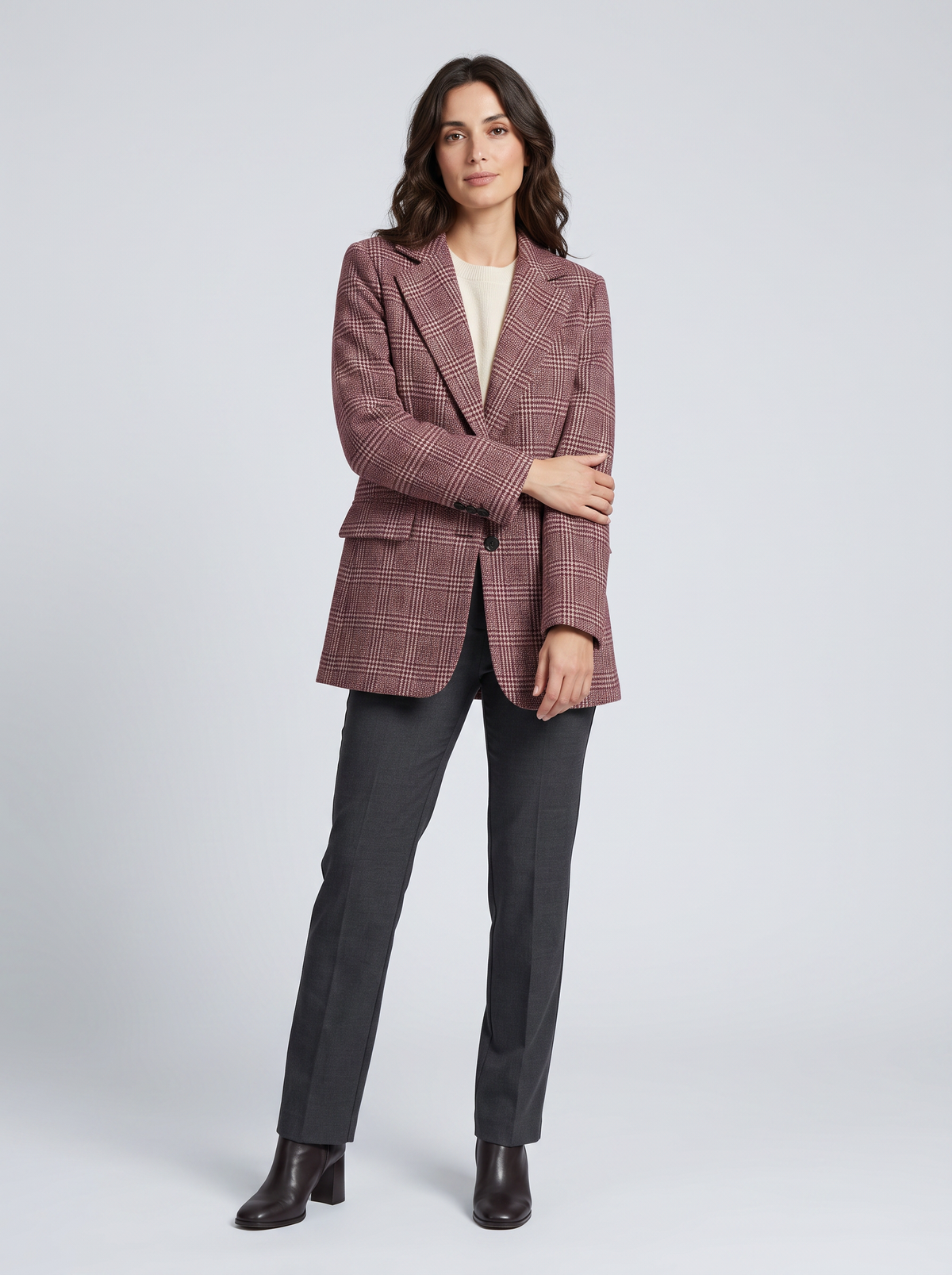 【Lady First】Blazer Monica oversize a quadri  | Giacca donna made in Italia