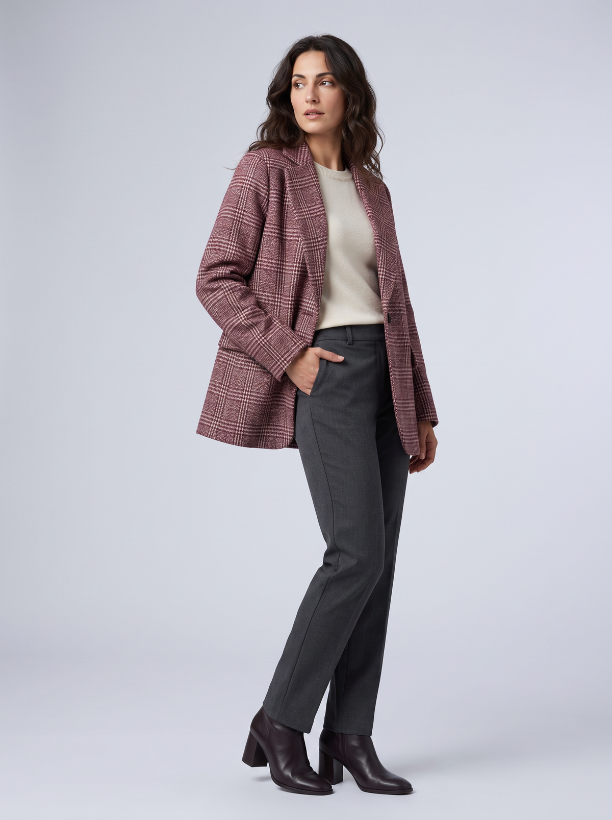 【Lady First】Blazer Monica oversize a quadri  | Giacca donna made in Italia