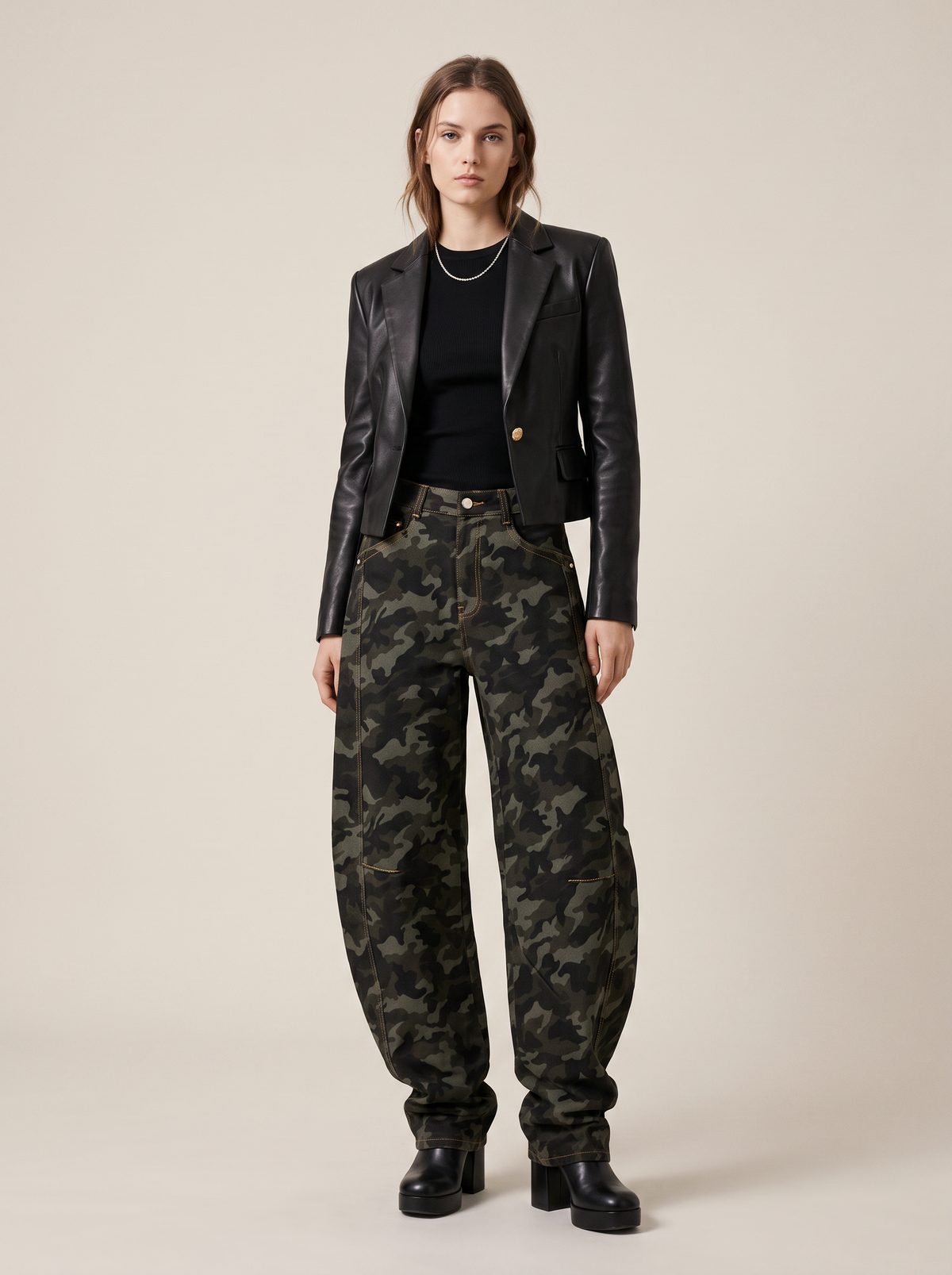 【Lady First】Jeans Balloon Julia Donna in cotone elastico