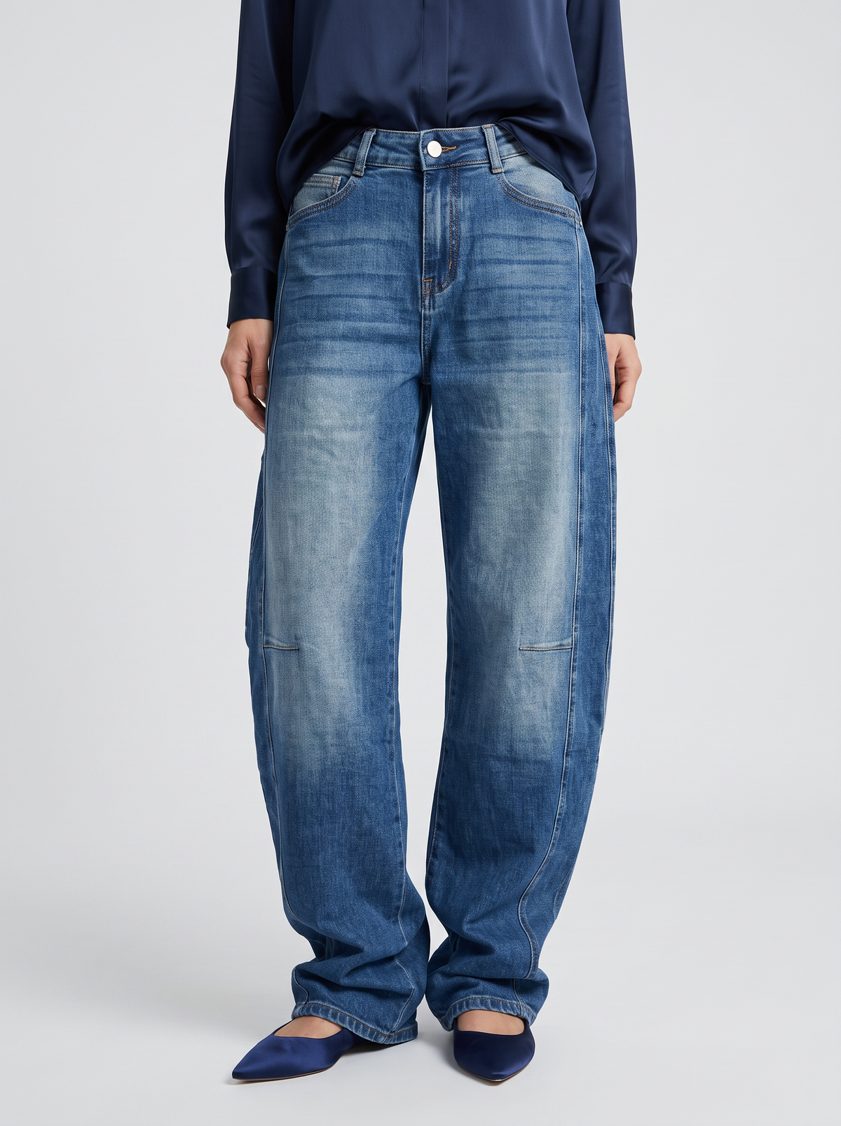 【Lady First】Jeans Balloon Julia Donna in cotone elastico