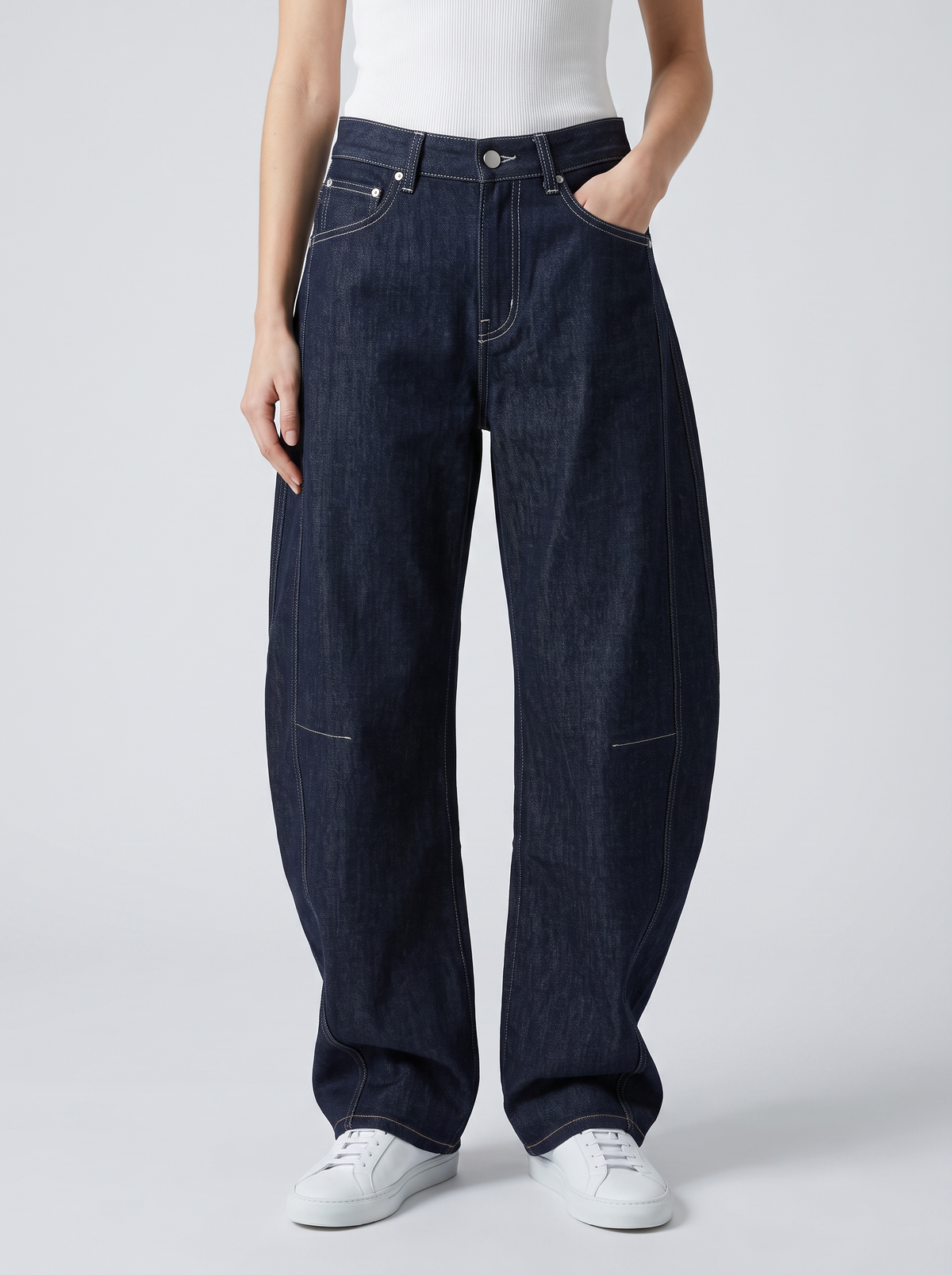 【Lady First】Jeans Balloon Julia Donna in cotone elastico