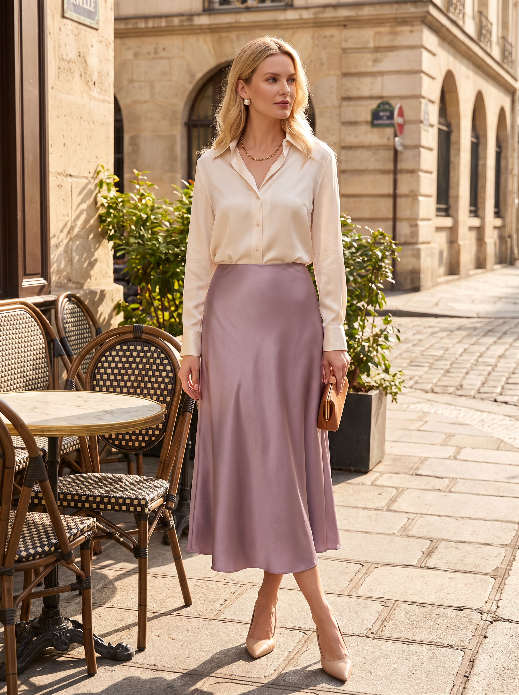 【Lady First】Gonna Lunga Effetto Raso Made in Italy con Finish Luminoso e Setoso Taglio Fluido e Elasticizzata per Comfort e Eleganza Perfetta per Occasioni Speciali