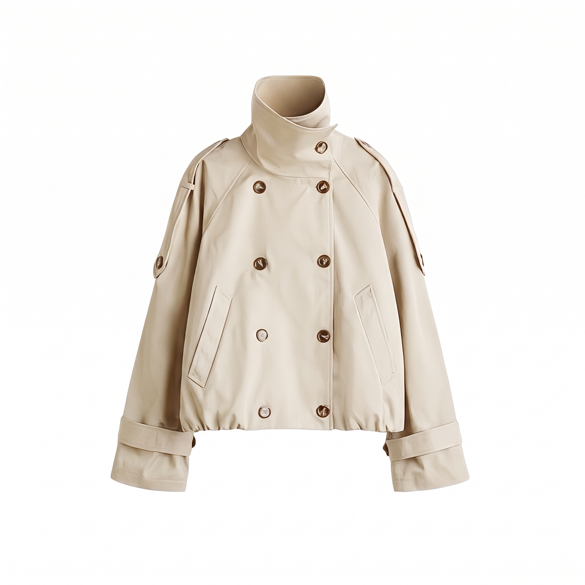【Lady First】Alessia - Giacca Trench Corta Oversize - Made in Italy