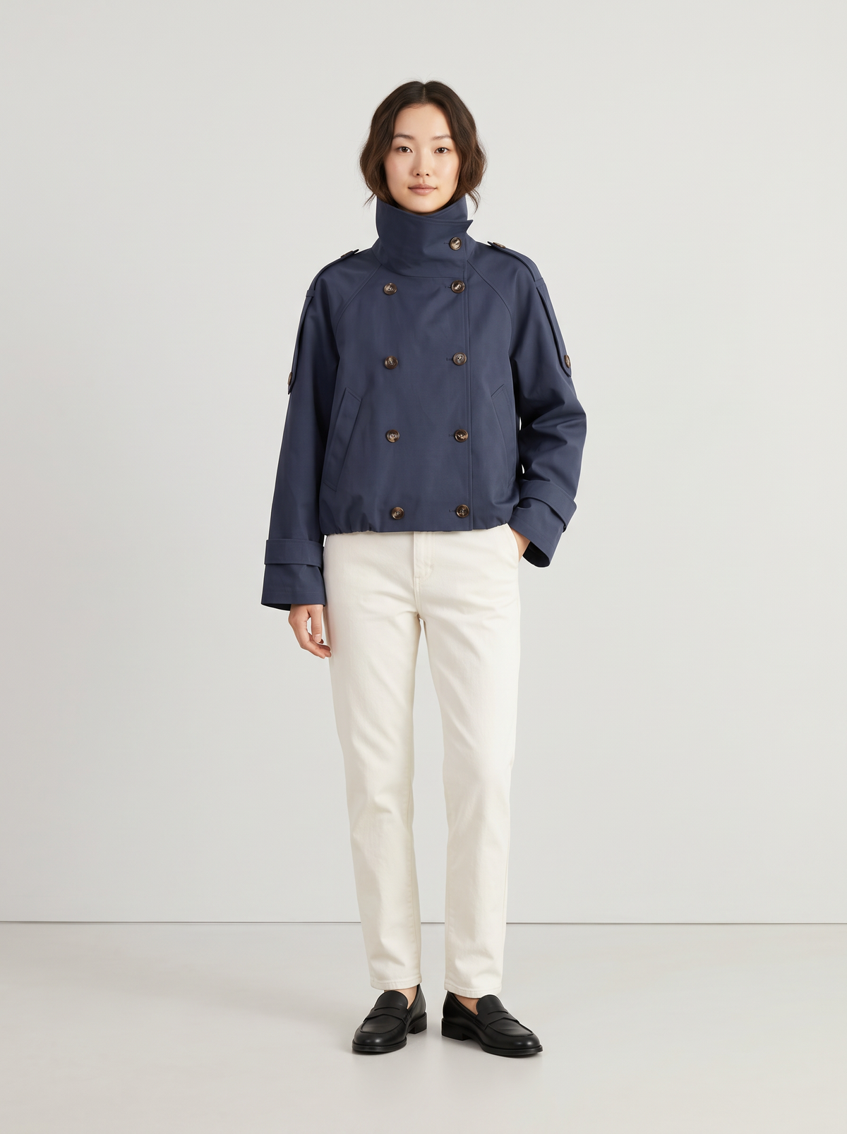 【Lady First】Alessia - Giacca Trench Corta Oversize - Made in Italy
