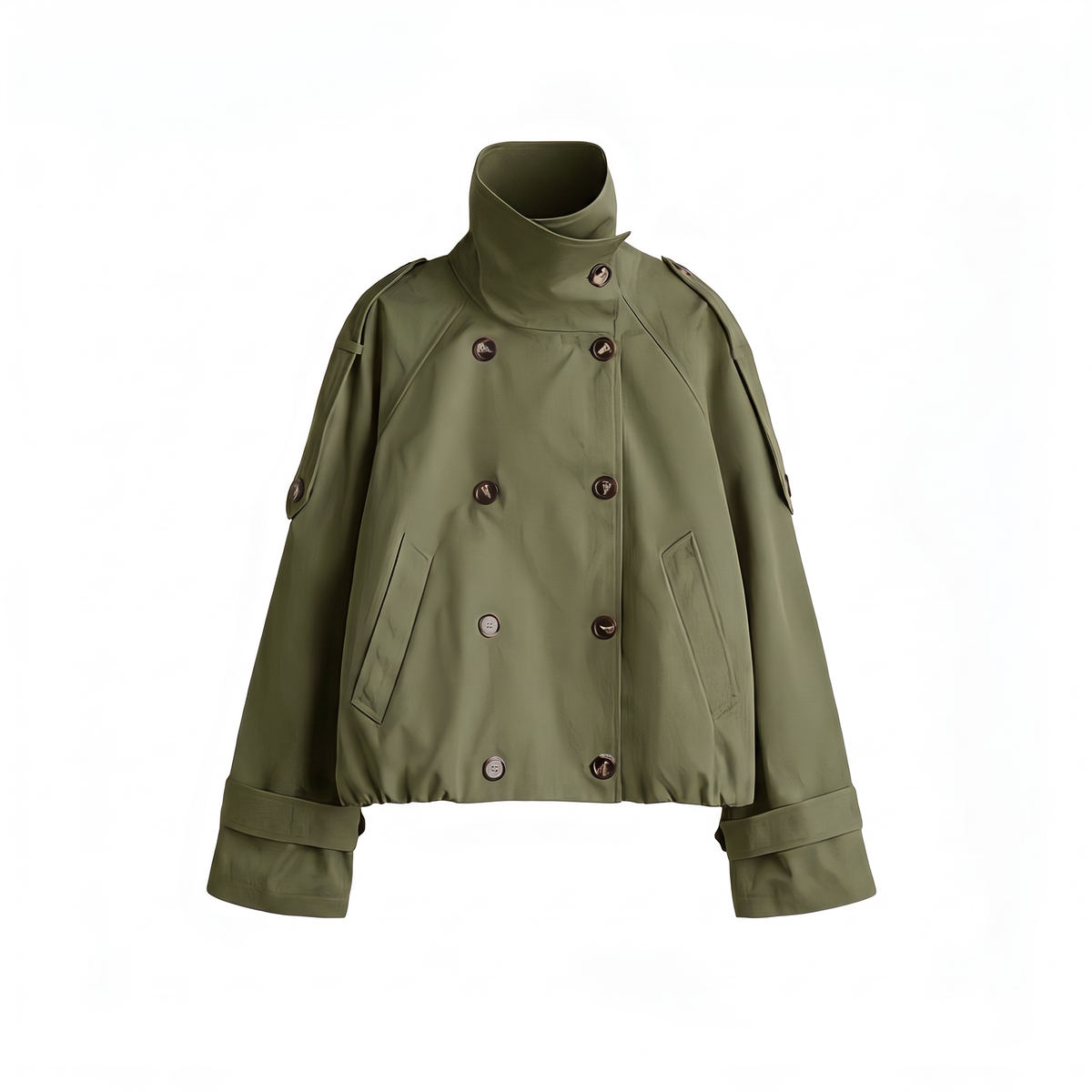 【Lady First】Alessia - Giacca Trench Corta Oversize - Made in Italy