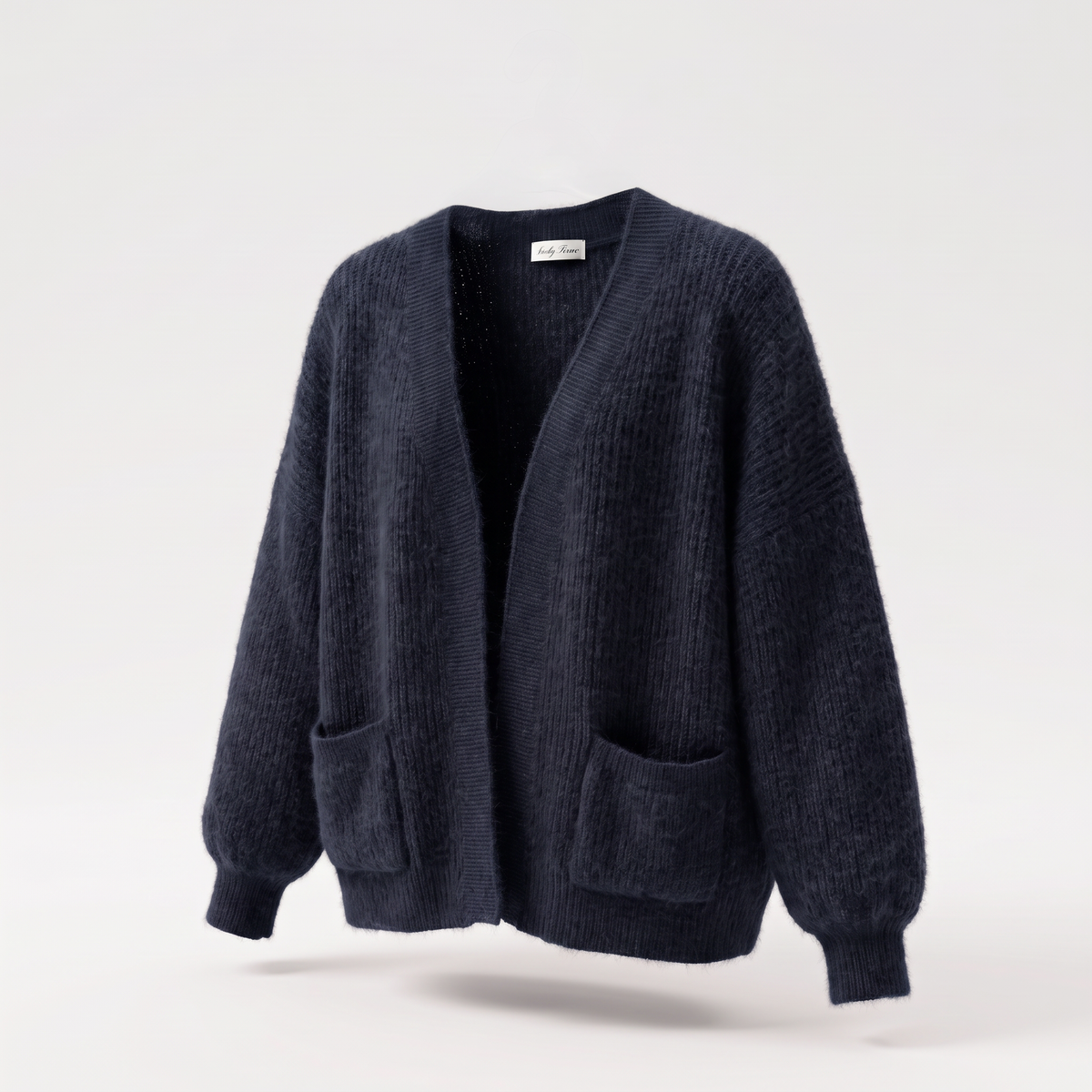 【Lady First】Cardigan GAIA corto oversize Misto Lana - Made in Italy