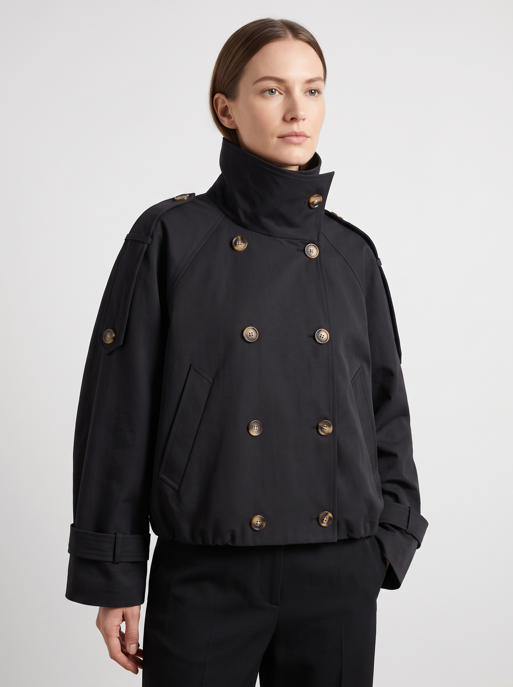 【Lady First】Alessia - Giacca Trench Corta Oversize - Made in Italy