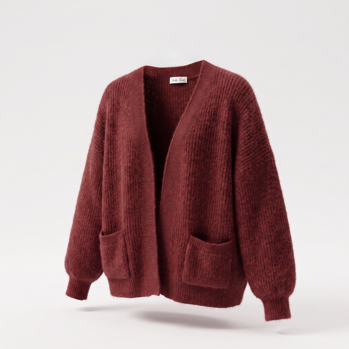 【Lady First】Cardigan GAIA corto oversize Misto Lana - Made in Italy