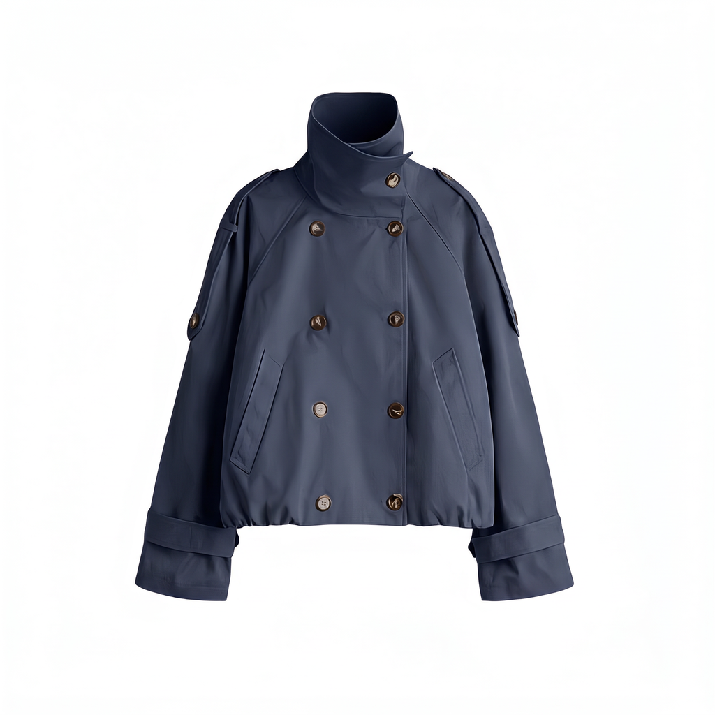 【Lady First】Alessia - Giacca Trench Corta Oversize - Made in Italy