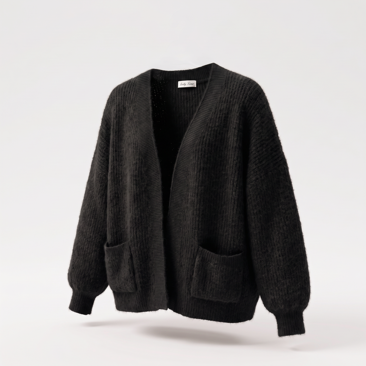 【Lady First】Cardigan GAIA corto oversize Misto Lana - Made in Italy