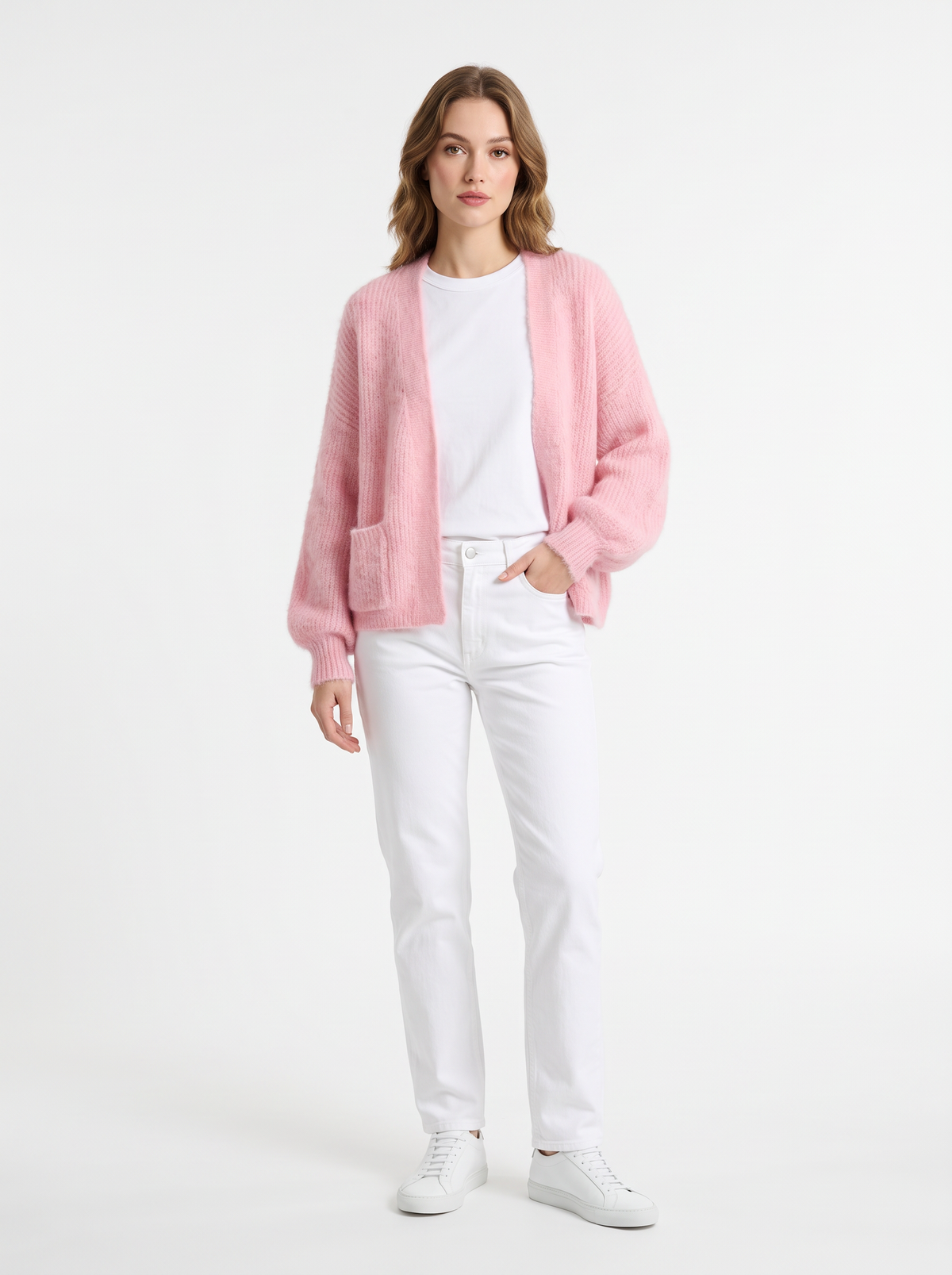 【Lady First】Cardigan GAIA corto oversize Misto Lana - Made in Italy