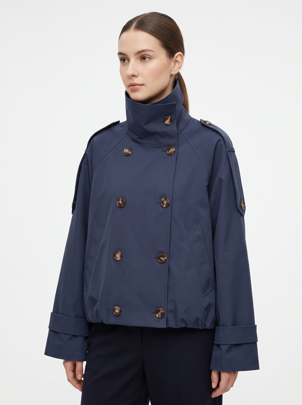 【Lady First】Alessia - Giacca Trench Corta Oversize - Made in Italy