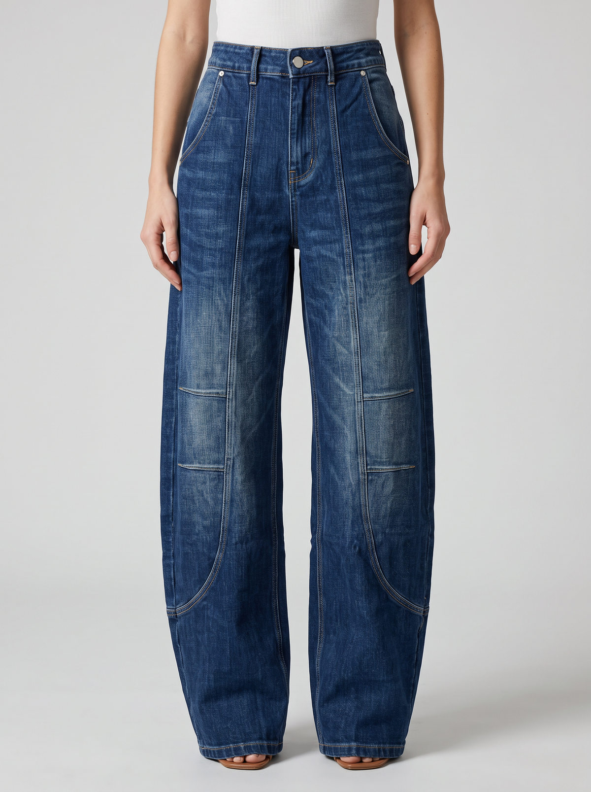 【Lady First】Jeans Balloon Julia Donna in cotone elastico