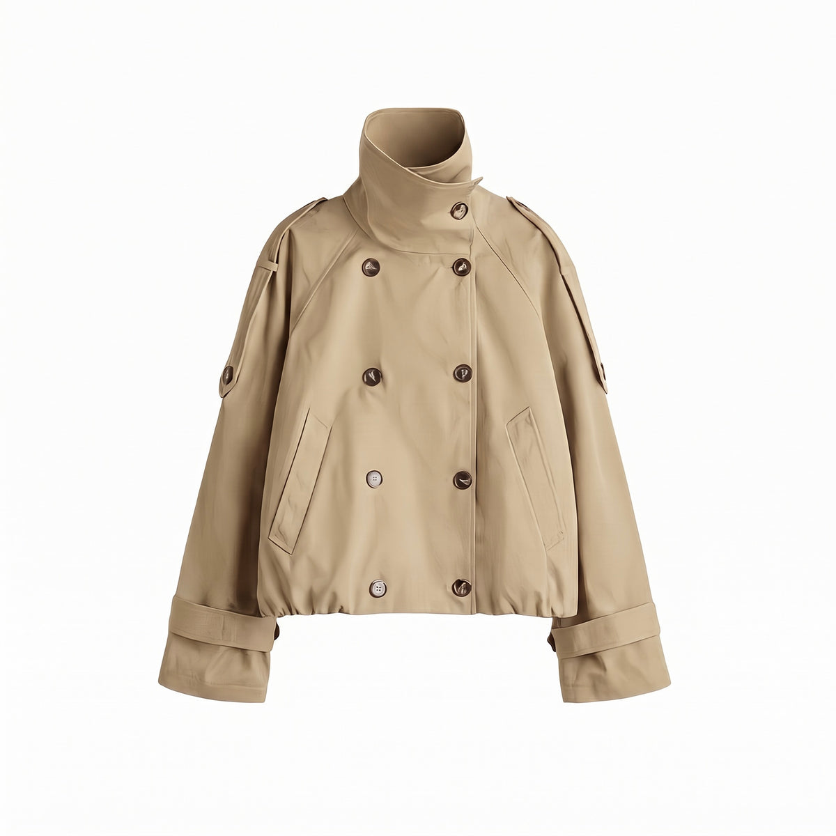 【Lady First】Alessia - Giacca Trench Corta Oversize - Made in Italy