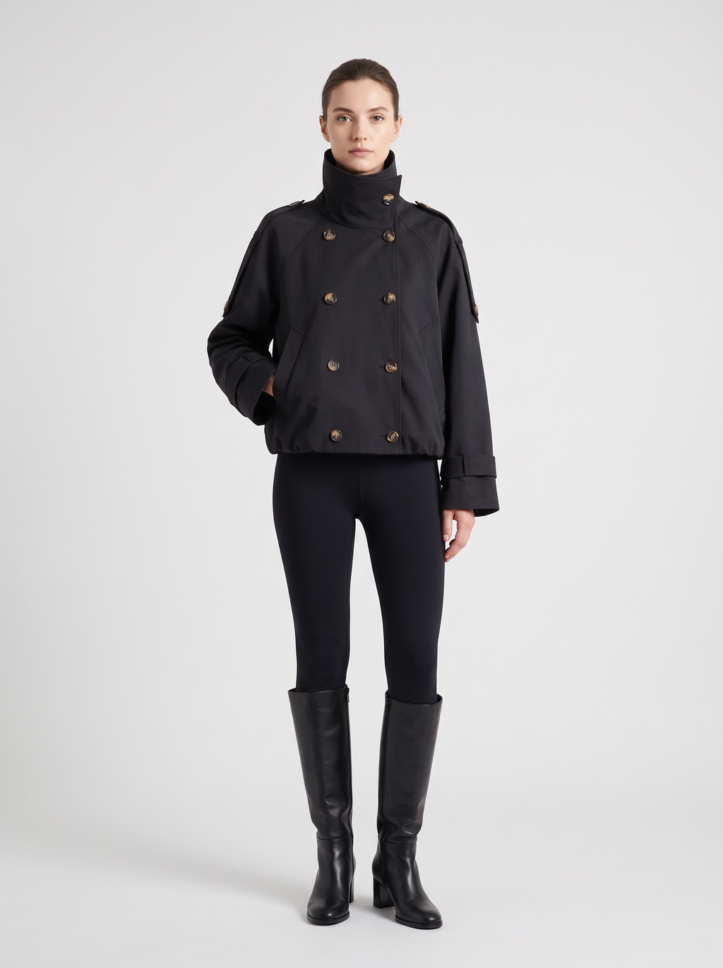 【Lady First】Alessia - Giacca Trench Corta Oversize - Made in Italy