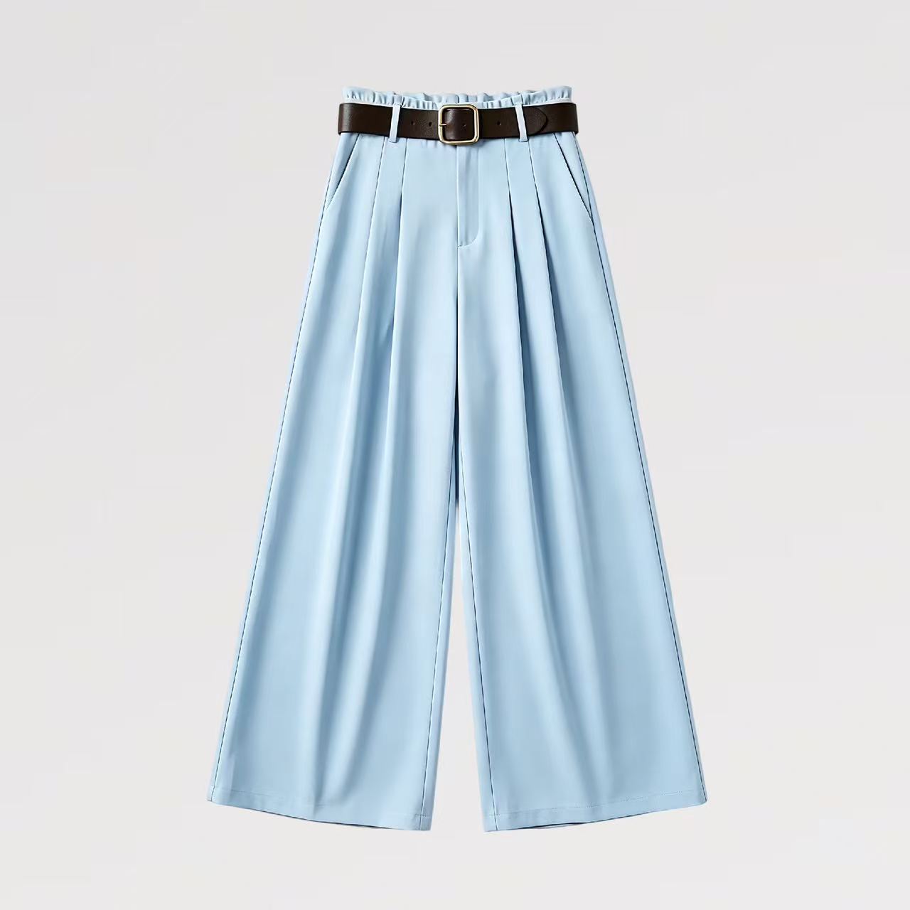 Pantalone Palazzo con Cintura in Vita - Made in Italy