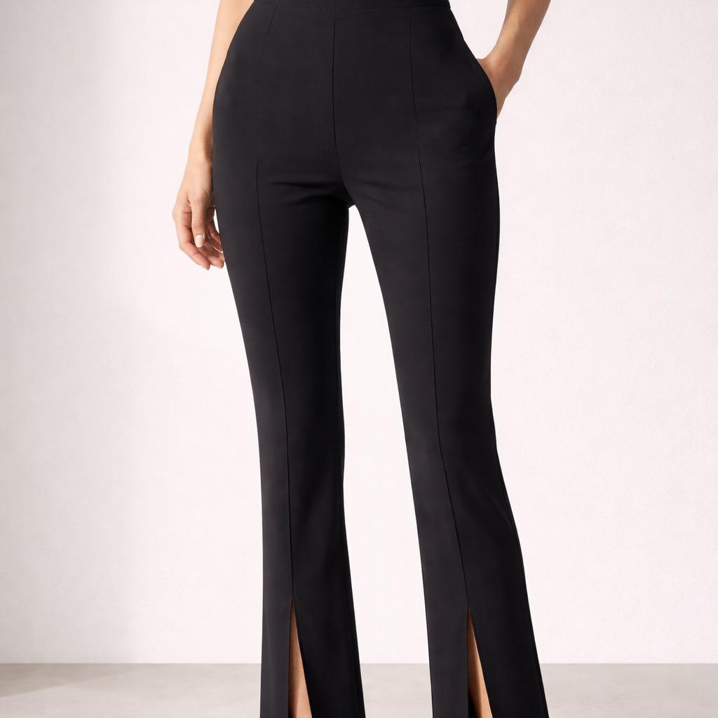 Pantalone Elegante Flare con Spacco davanti  Must-Have per il Tuo Guardaroba Perfetto per Chi Amo lo Stile Elegante
