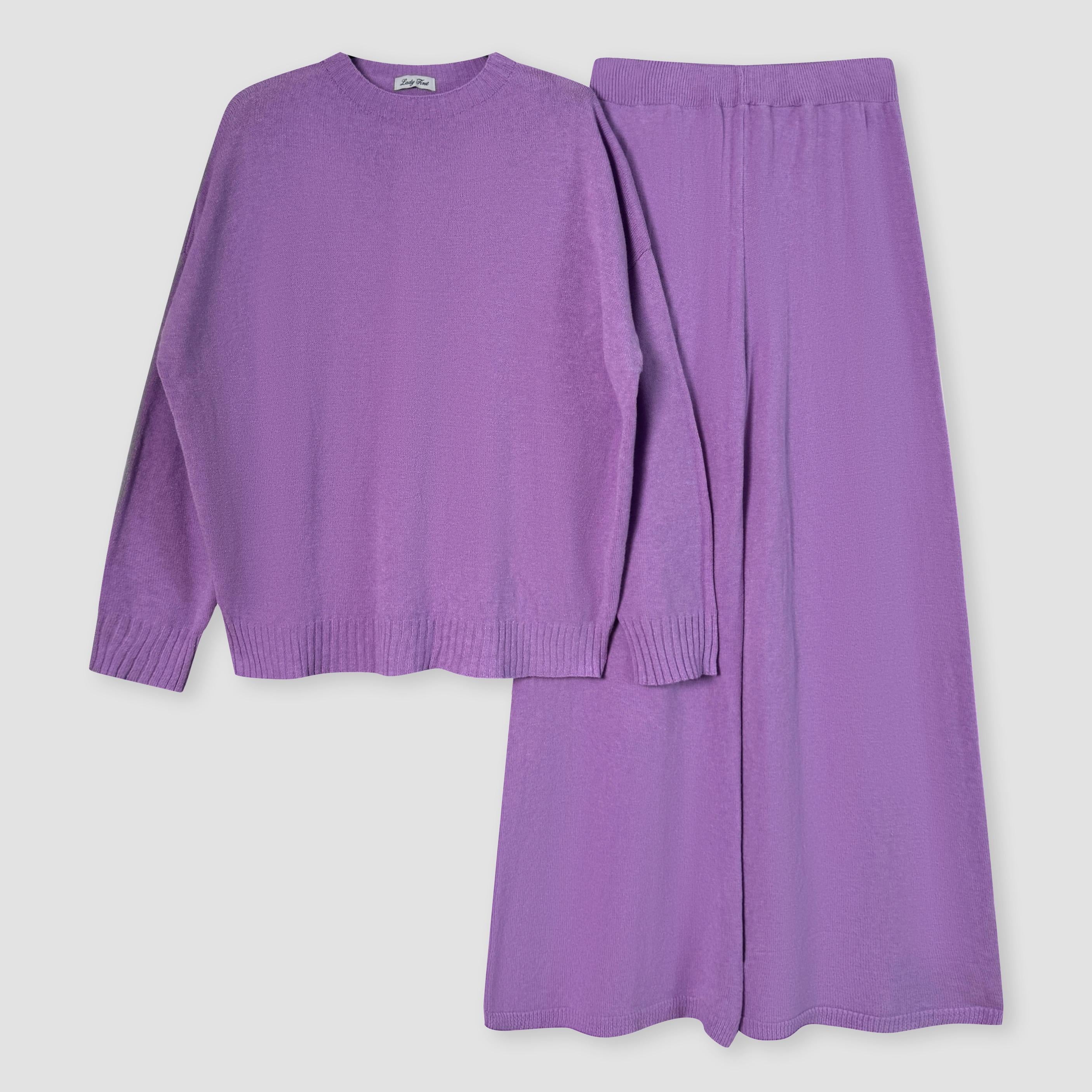 Completo Comfort Luxe in Maglieria - Made in Italy Set Lounge Casual Set Di Abbigliamento Coordinato